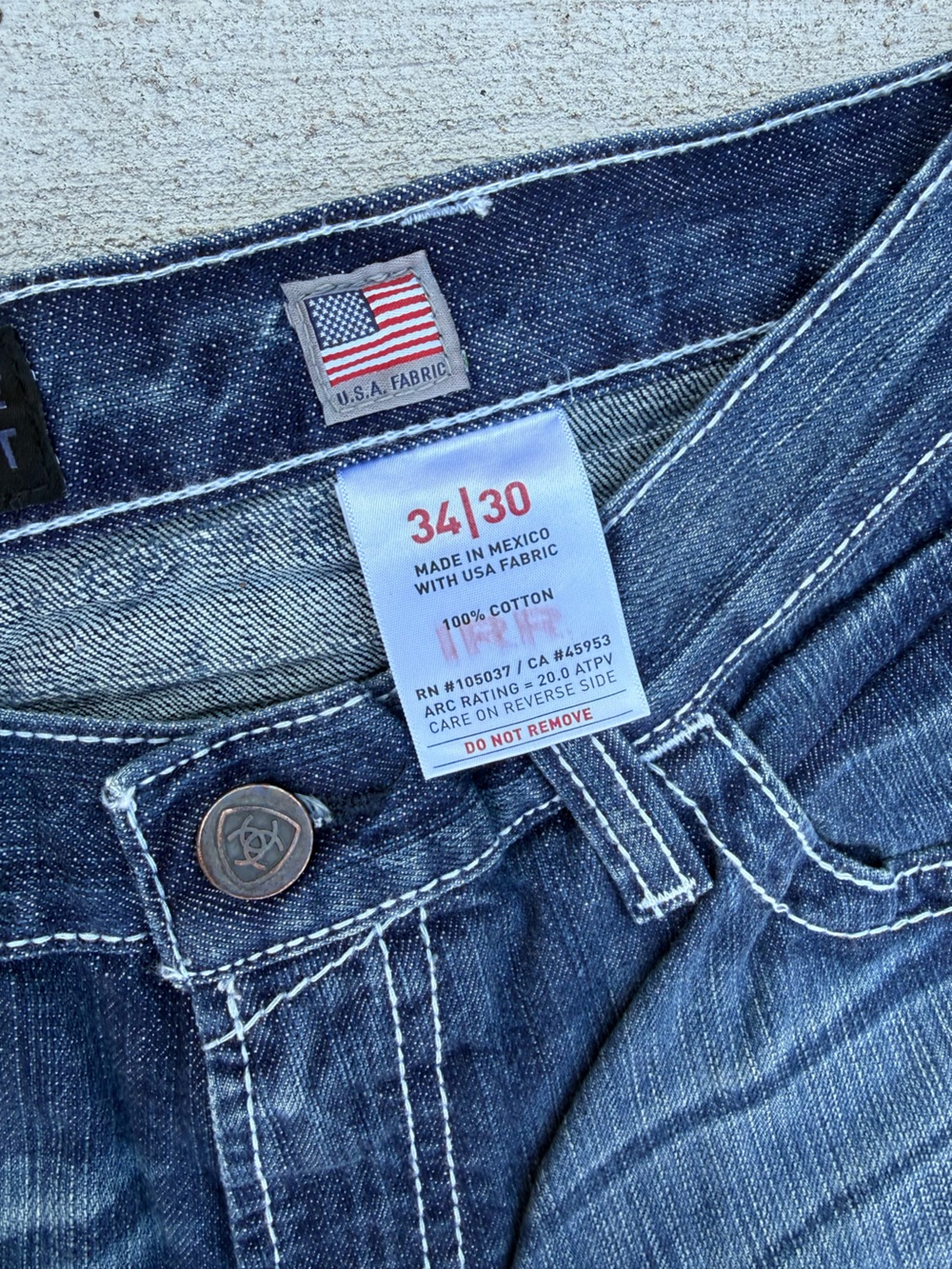 Ariat FR M4 Low Rise Boot Cut Jeans 34x30 Glacier NWT - Picture 5 of 5